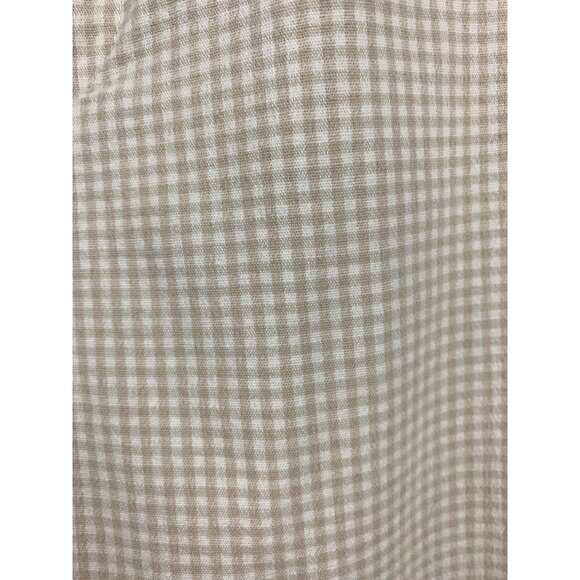 Stephanie Parks Womens Beige Checkered Pants Size M Cotton Blend - Picture 4 of 5